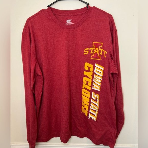 IOWA STATE long sleeve T-shirt men’s size XL womens 2X Red - Picture 1 of 4